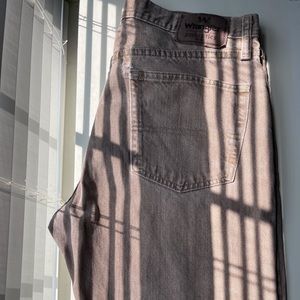 Wrangler Authentics Straight Leg Khaki Jeans mens used good condition 33x29